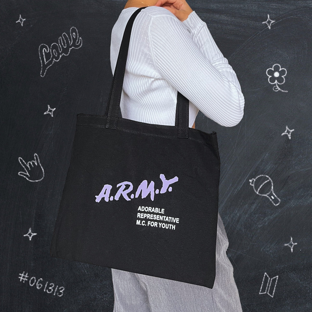 A.R.M.Y. Tote 💜 BTS Tote Bag – JJANGPINS