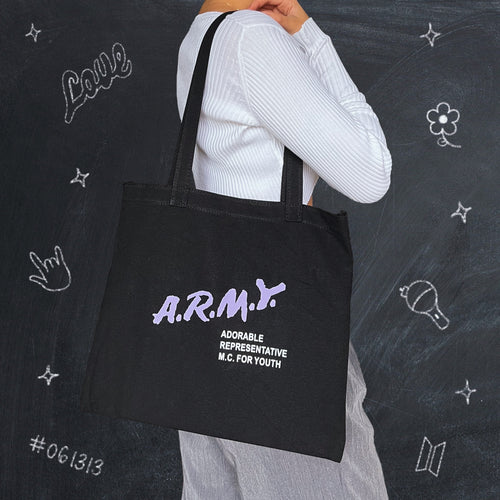 A.R.M.Y. Tote 💜 BTS Tote Bag